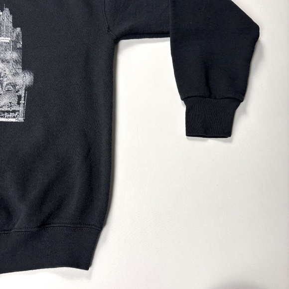 Vintage Chicago Crewneck Sweatshirt Black FOTL Sz L City Skyline Tourist - Picture 4 of 6